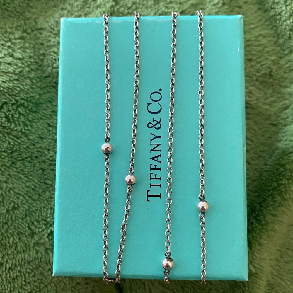 Tiffany & Co Elsa Peretti Vintage Sterling Necklace 28”